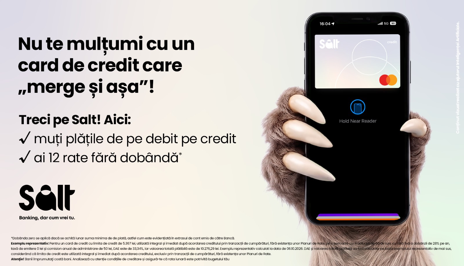 Salt Bank introduce pe piața din România primul card de credit cu funcționalitate de transformare a plăților în rate