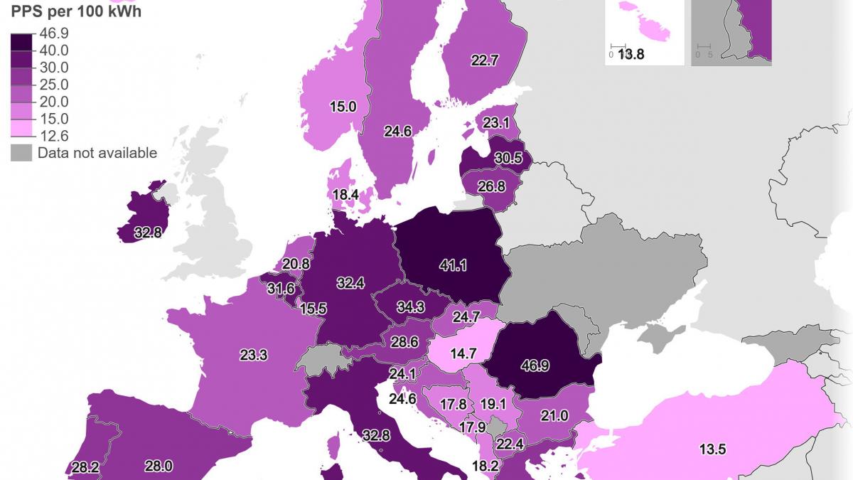 România are cele mai mari prețuri la energia electrică raportate la puterea de cumpărare în UE