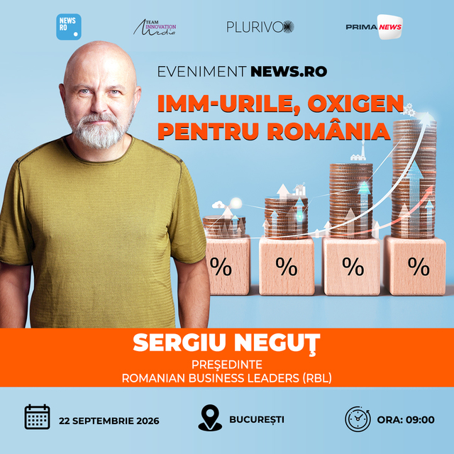 Sergiu Neguț va analiza barierele de creștere ale IMM-urilor la evenimentul News.ro