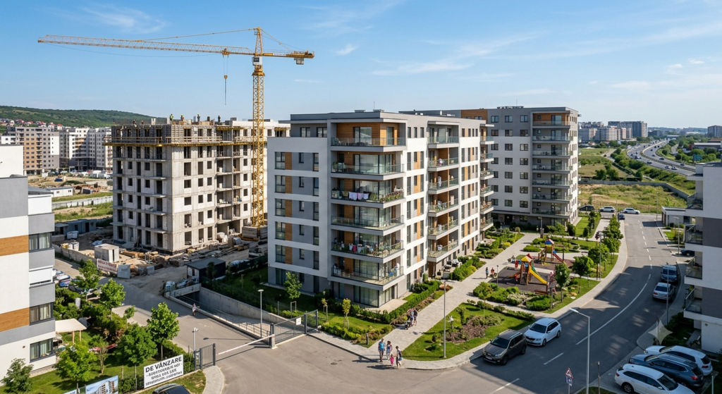 Piața imobiliară din România: Scădere a vânzărilor, dar explozie a autorizațiilor de construcție în 2026