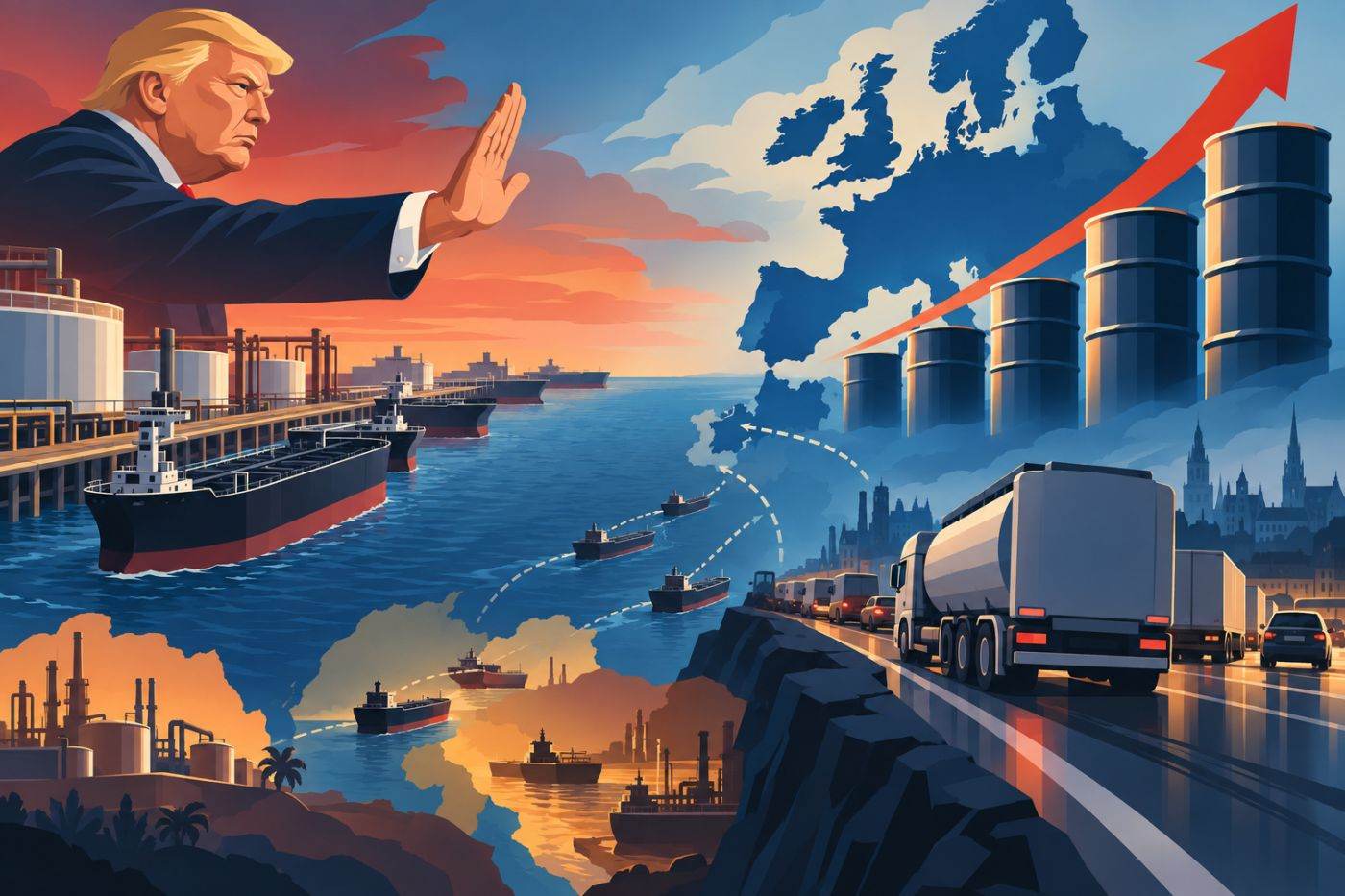 Riscul de creștere a prețurilor la motorină în Europa în cazul unei interdicții de export din partea SUA