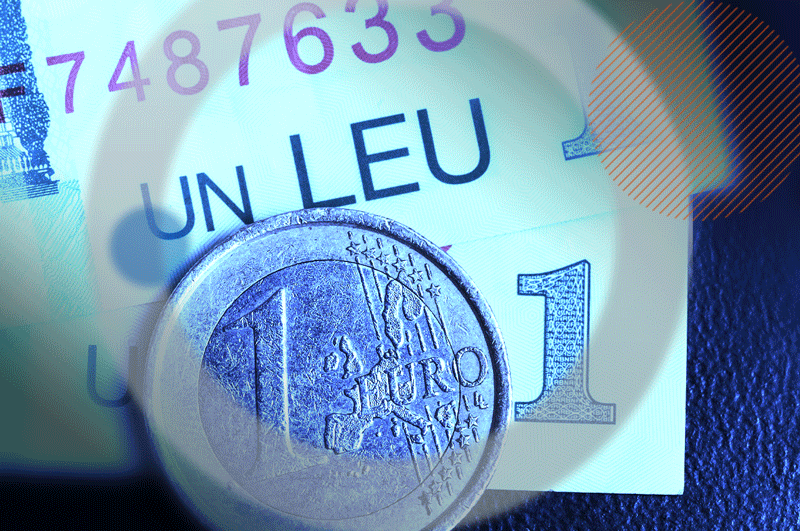 Cursul euro a depășit pragul de 5,34 lei înainte de evaluarea S&P pentru România