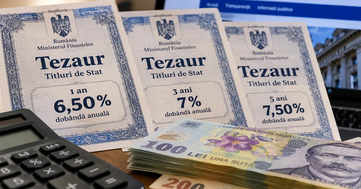 Ministerul Finanțelor lansează noua ediție a programului Tezaur cu dobânzi de până la 7,50%