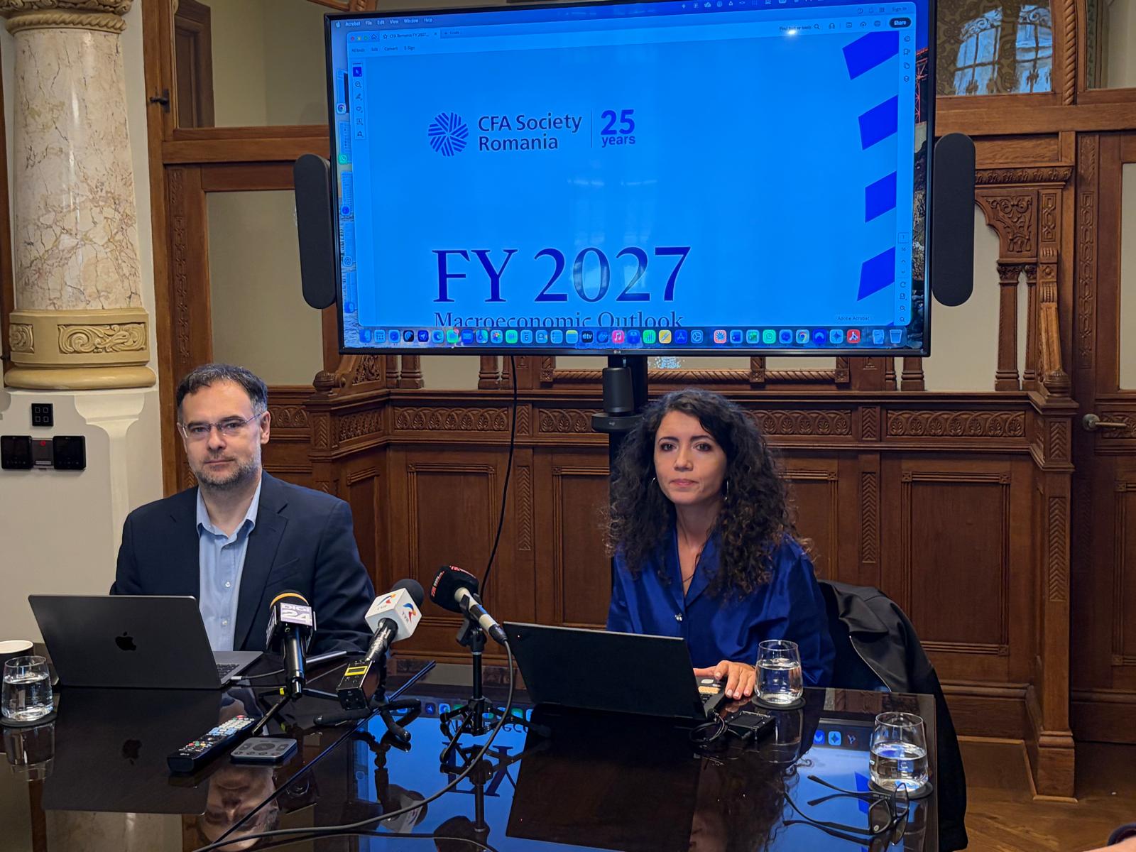 Prognoza CFA România pentru 2027: Creștere economică stagnantă și curs euro de 5,5 lei