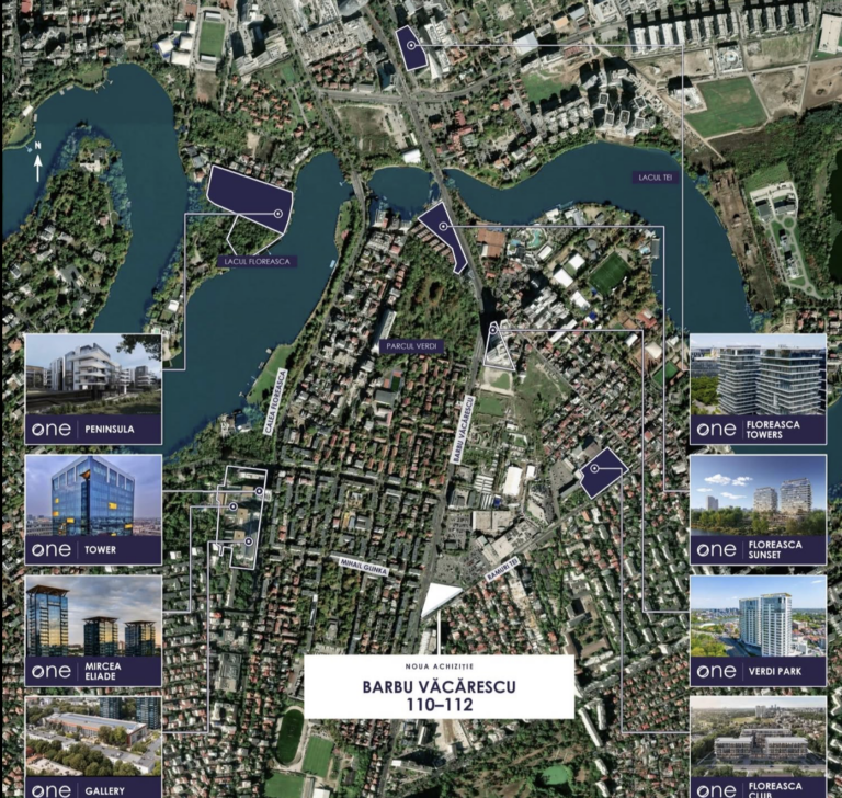 One United Properties investește 10 milioane de euro într-un teren din nordul Bucureștiului pentru un proiect mixt
